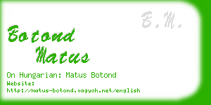 botond matus business card
